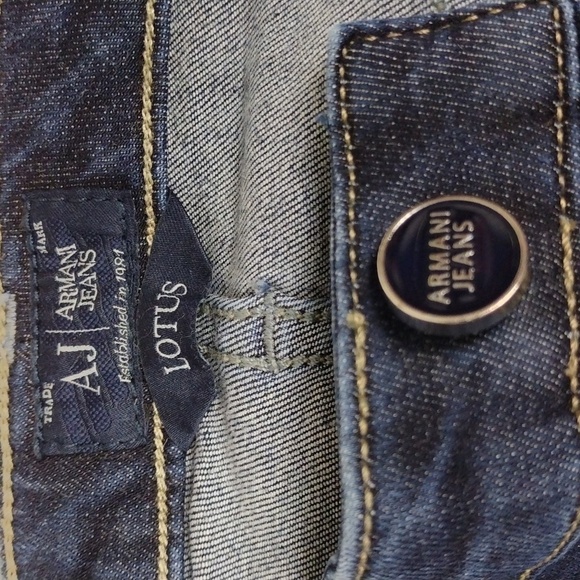Armani Jeans Lotus Blue Dark Wash Five Pocket Low Mid Rise Skinny Leg Jean - Picture 7 of 15